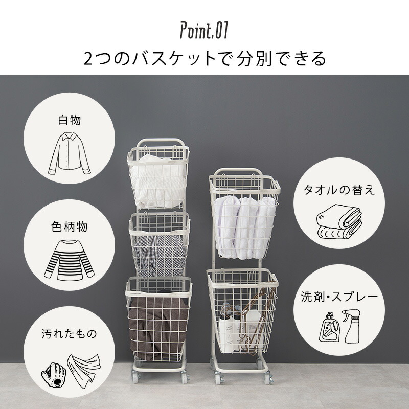2段ランドリーラック-KR- - 画像 (5)