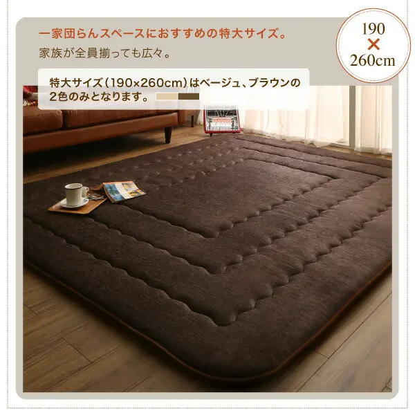 厚み40mmのふっくら厚敷きクッションラグ Vermeer フェルメル
